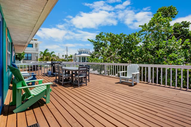 Expansive deck with seating