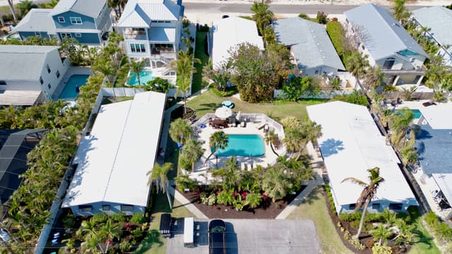 High view of the pool