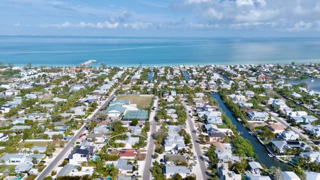 Aerial view of the property