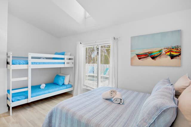 Second Bedroom, Queen Bed, Twin/Twin Bunk