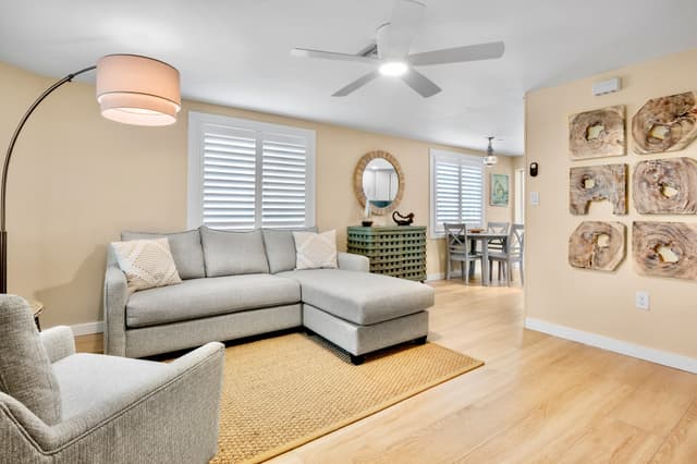 Living Room with Comfortable Seating and TV