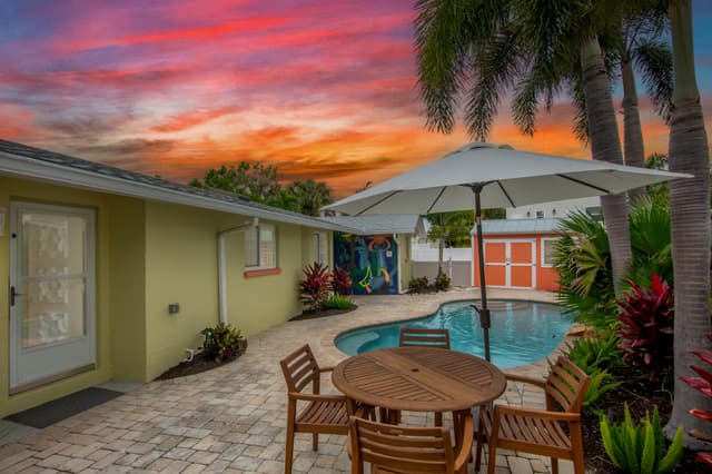 Shared Pool with Outdoor Dining Area