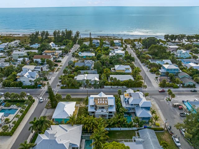 High view of location near the beach