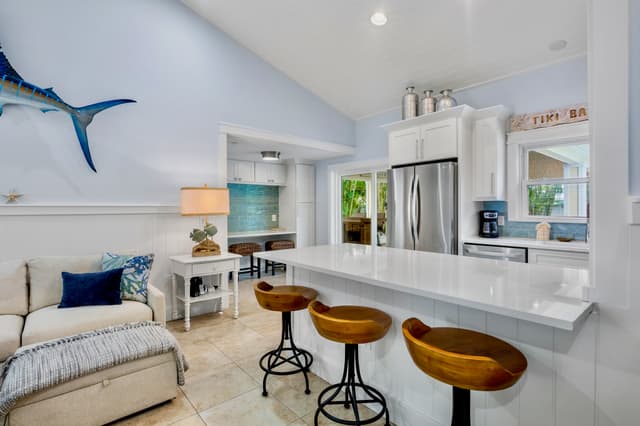 Kitchen island with spacious countertop
