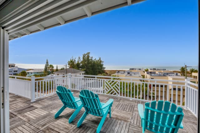 Balcony with comfortable chairs