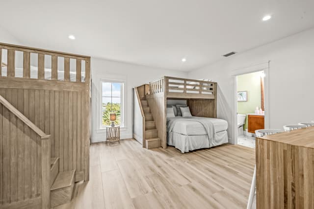 Sixth Bedroom (2nd floor), Two full over full bunk beds