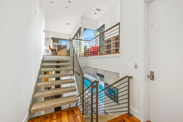Stairs to Floor 1.5 (Bedrooms 2-3) & Floor 2-Game Room/Bunk