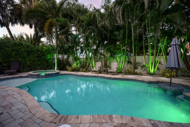 Sparkling pool with soothing spa