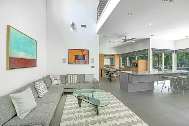 Bright Living Space with Smart TV