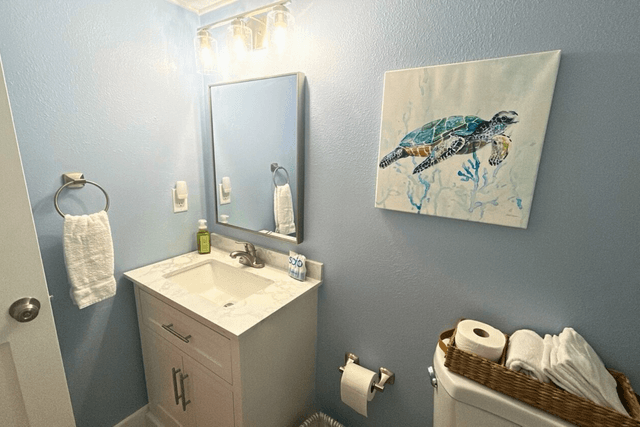 Hall Bathroom, Full bath with walk-in shower