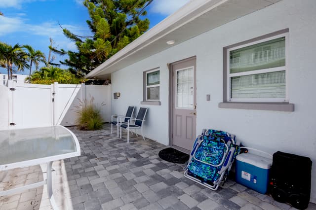 Main Entrance with Seating and Beach Chairs