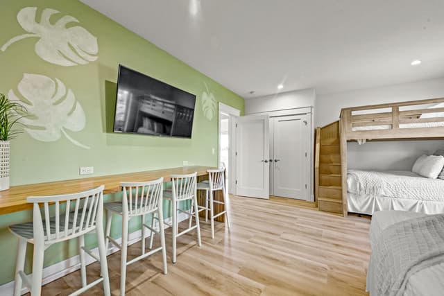 Sixth Bedroom (2nd floor), Two full over full bunk beds