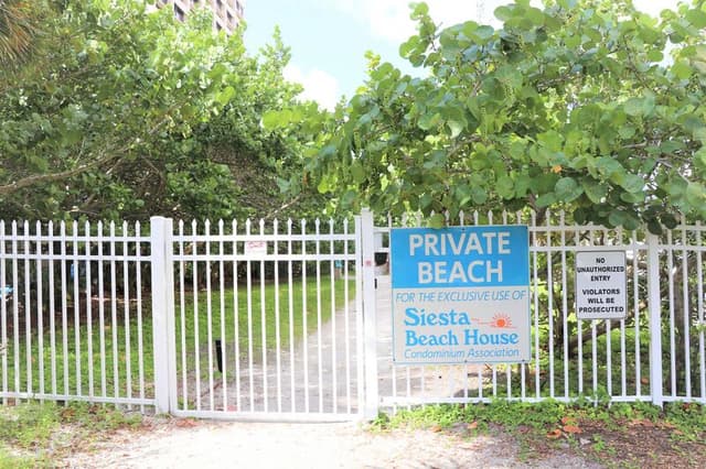 Private beach access