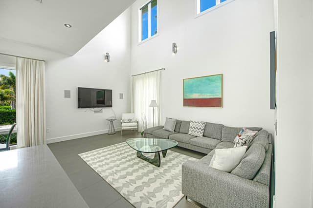 Bright Living Space with Smart TV