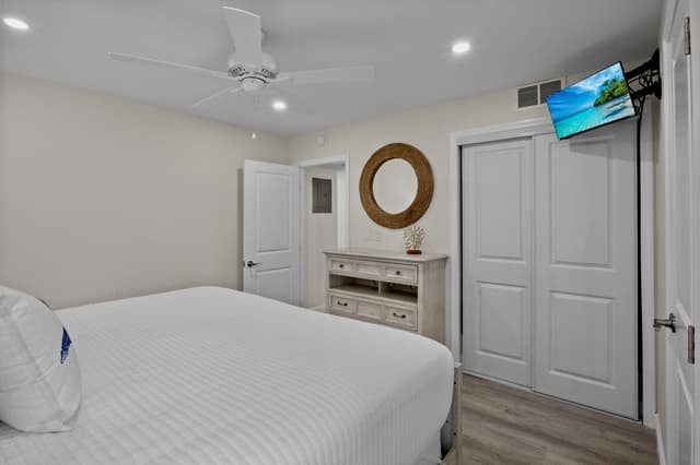 Primary Bedroom, King bed and TV