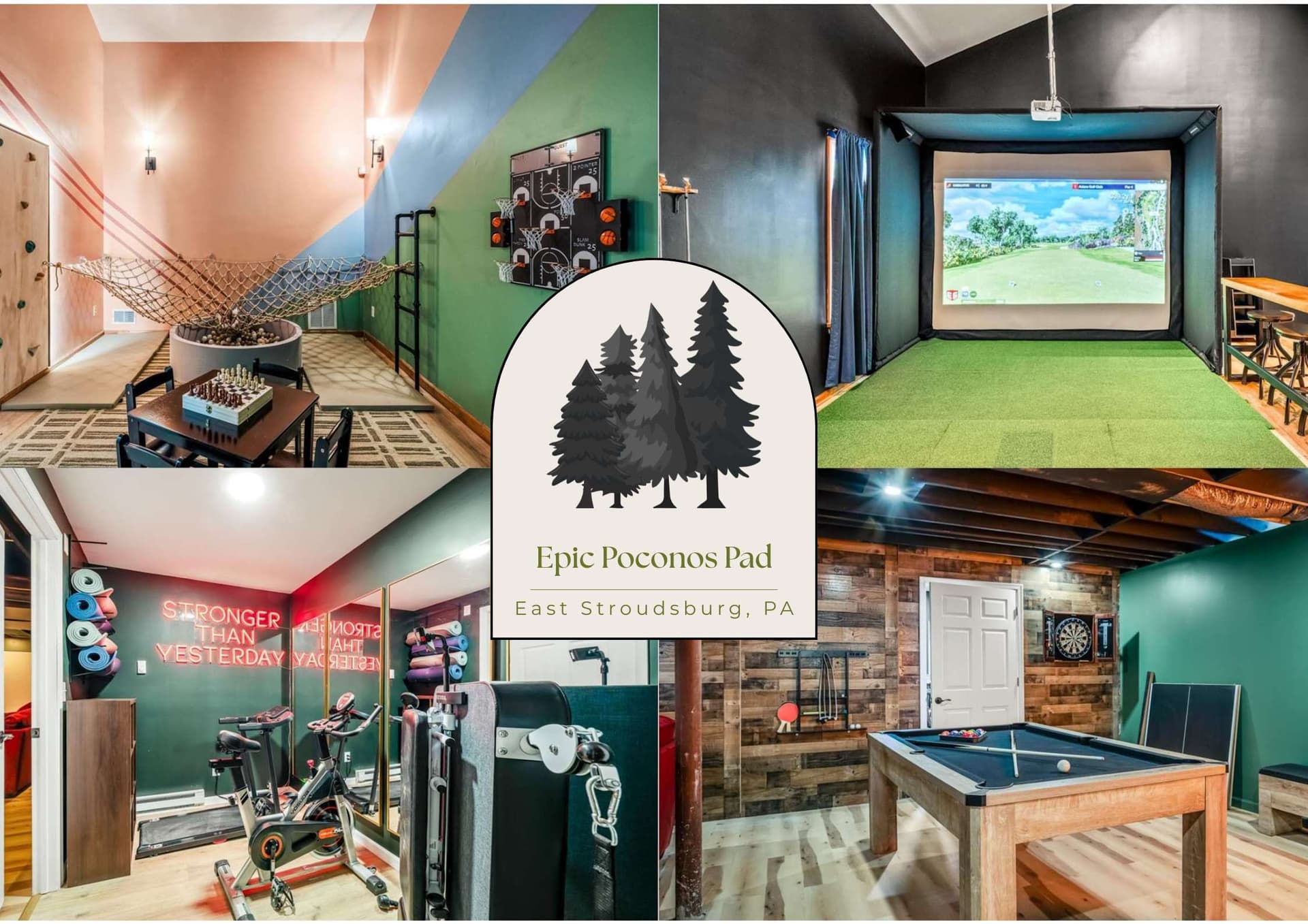 Epic Poconos Pad: Pool, Hot Tub, Gym, Golf Sim — photo 1