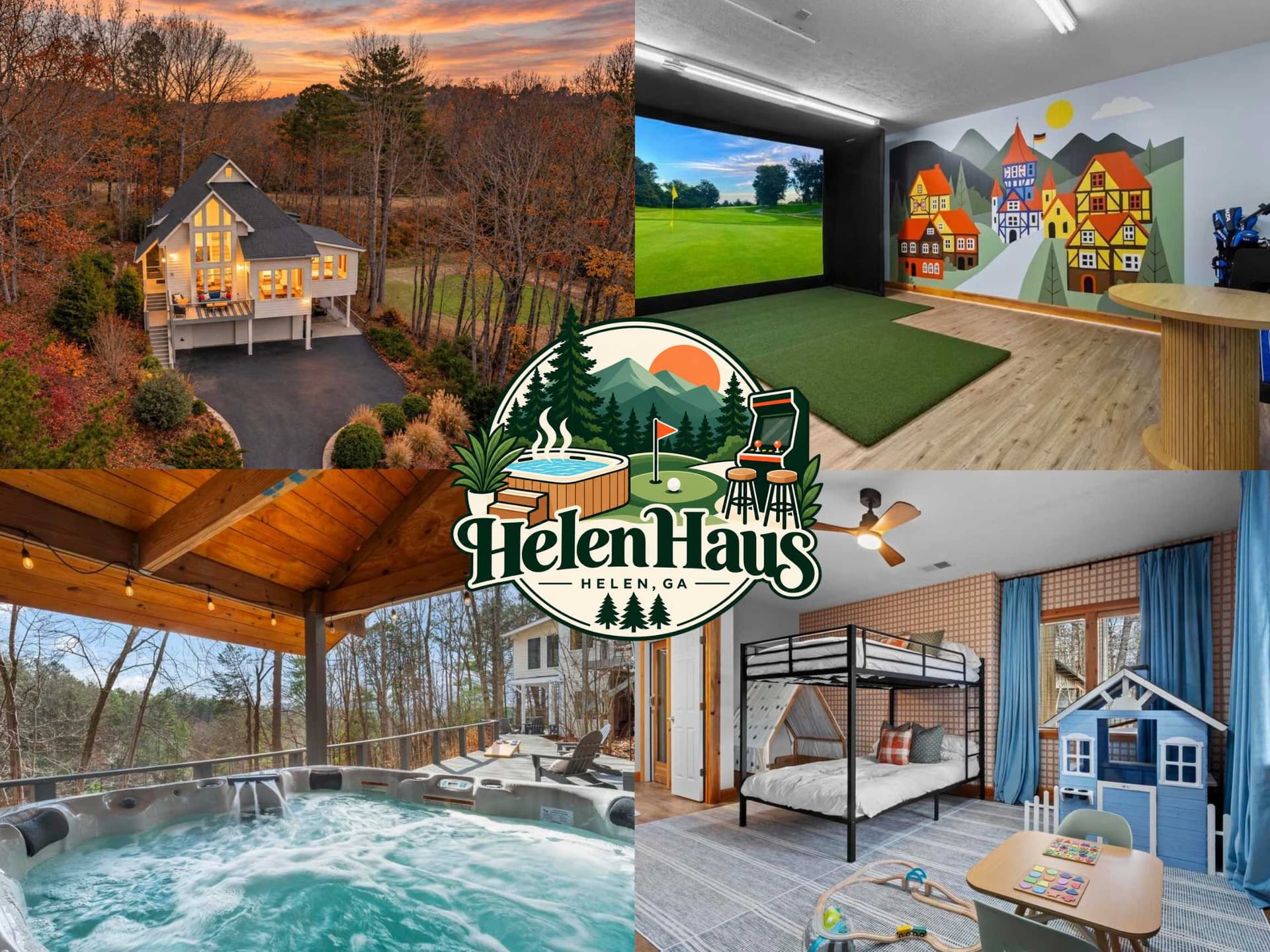 Helen Haus: Golf Sim & Hot Tub Theater Retreat — photo 1