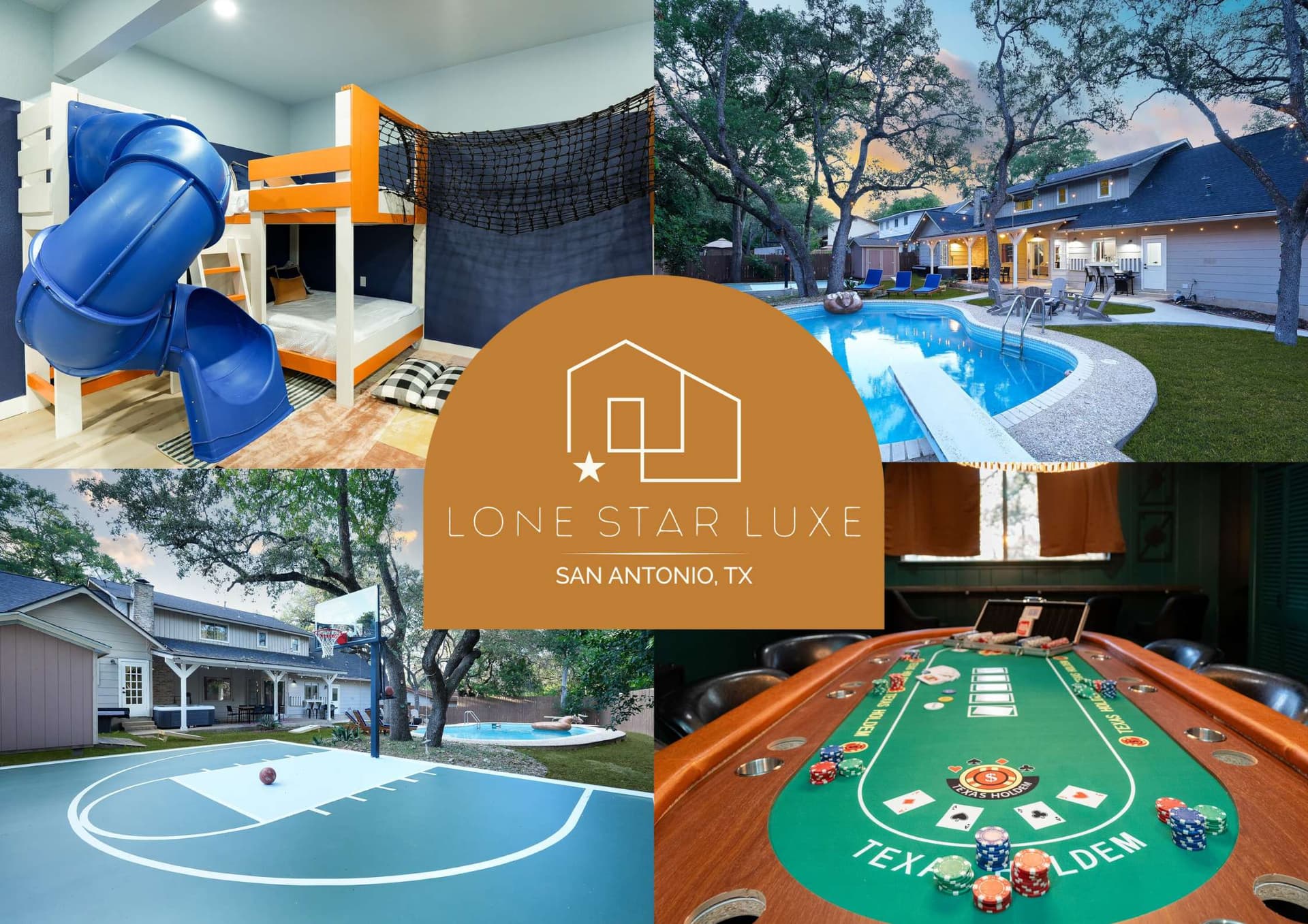 Lone Star Luxe: Pool, Indoor Slide & Sport Court! — photo 1