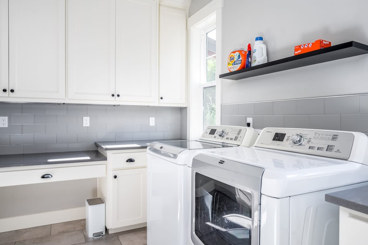 In-unit laundry makes washing your adventure gear a breeze after a long day of exploring.