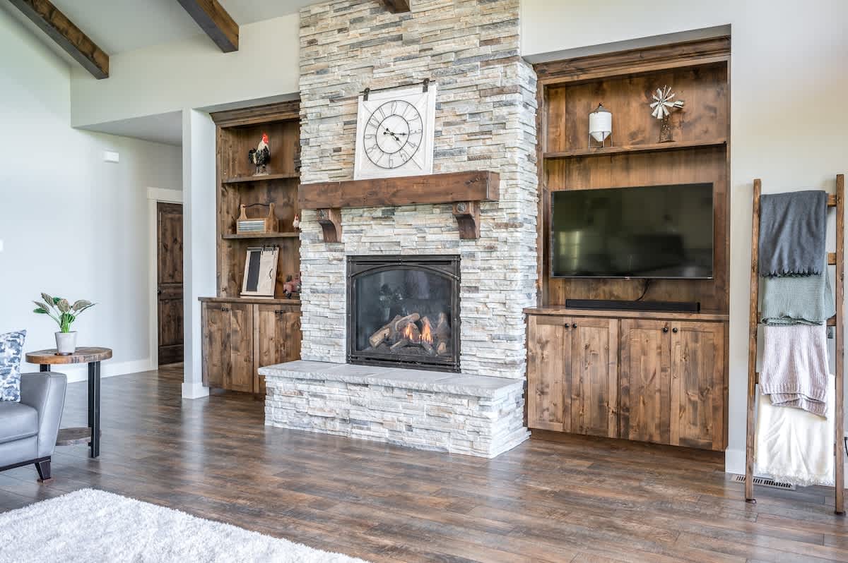 Curl up next to the fireplace with your favorite book or stream a movie on the smart TV.