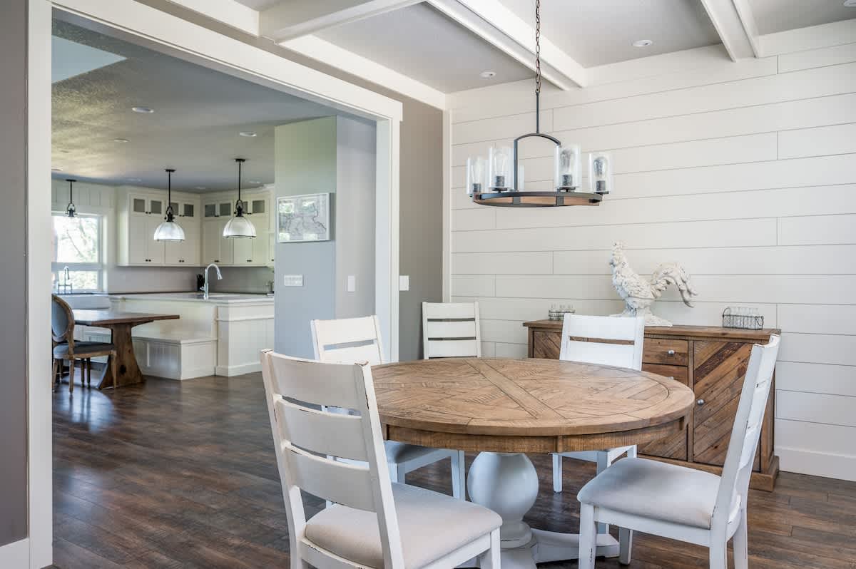 Open concept dining, perfect for meal times together. Or enjoy an adult only meal while the kids eat in the kitchen!
