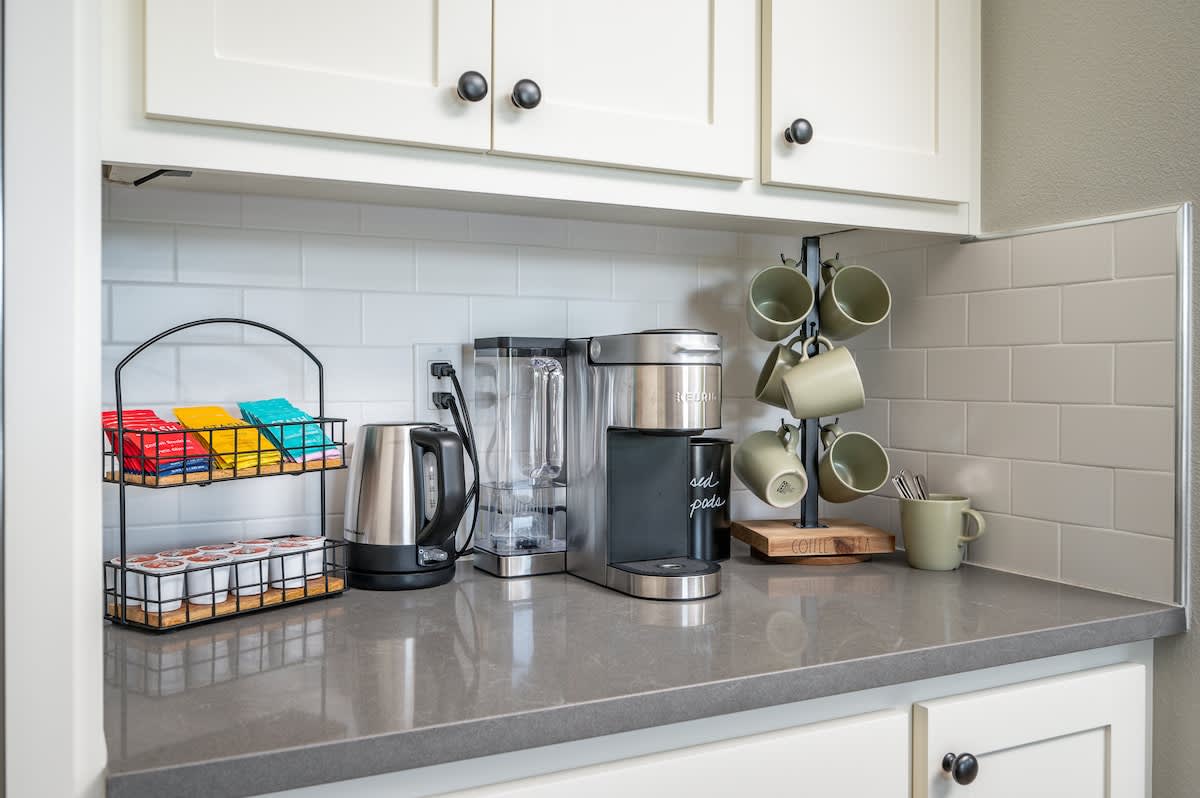 Complimentary coffee and tea are provided during your stay at The Hoodview House.