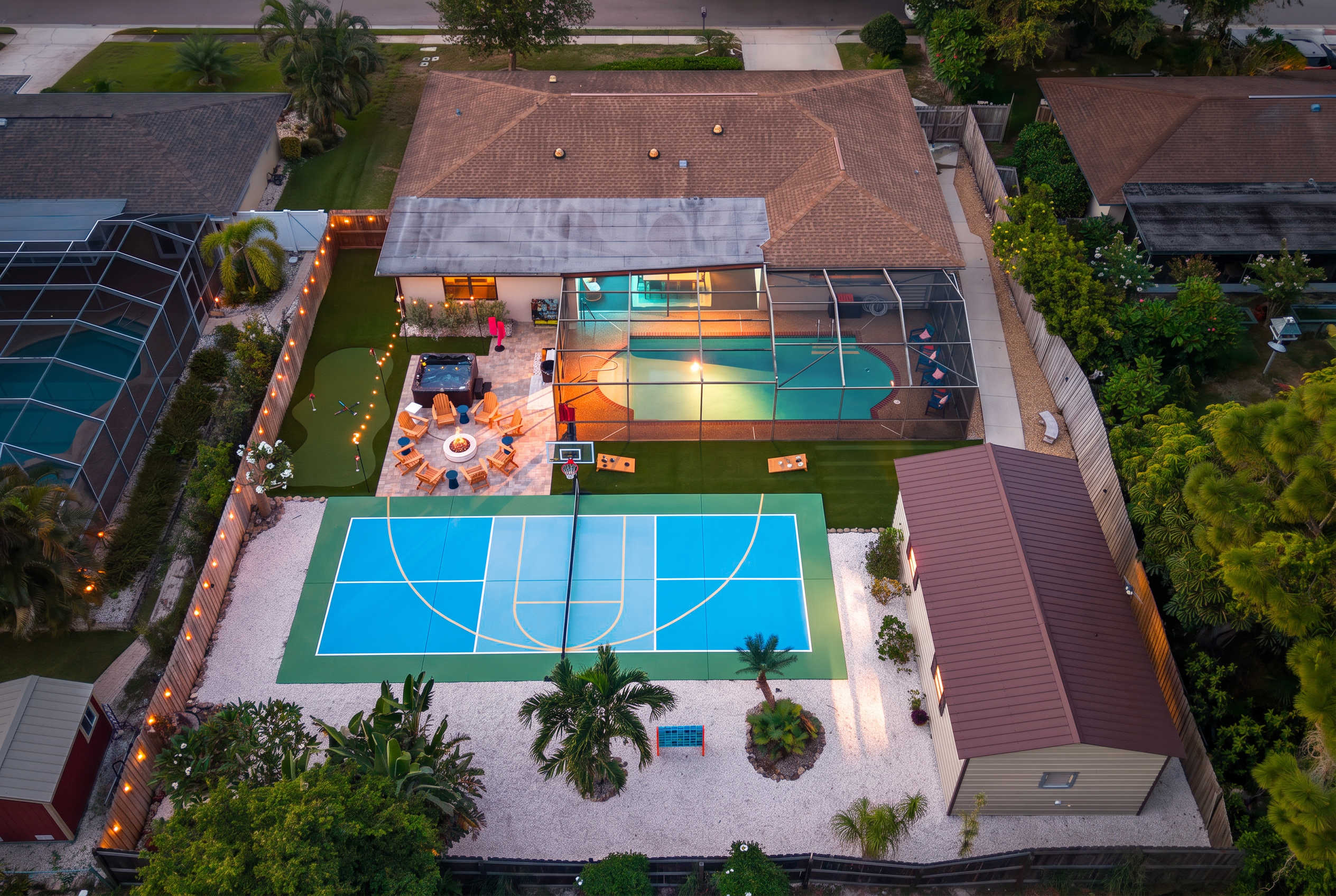 Sports Court • Putt Putt • Gym • Pool • Hot Tub