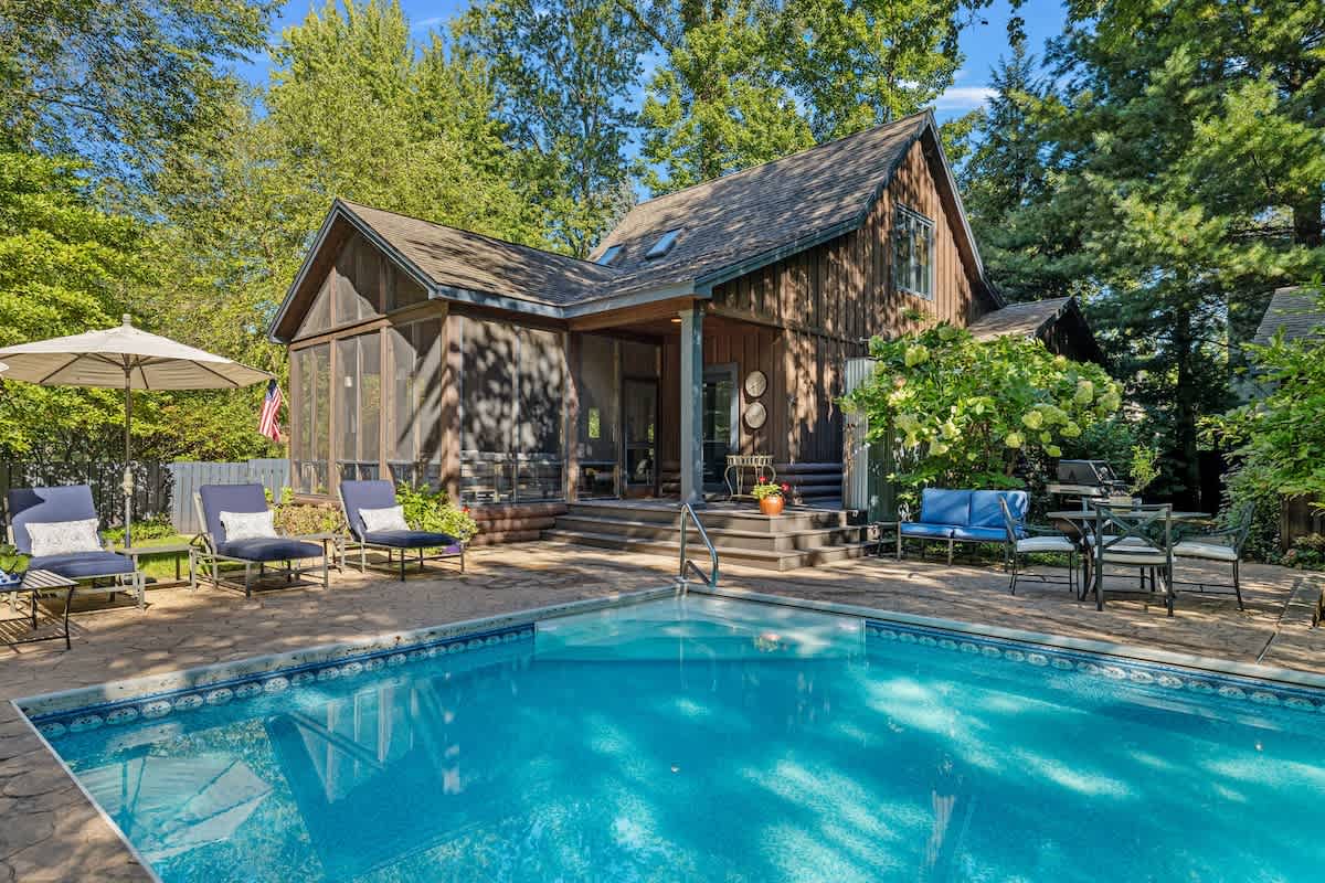 Modern Lakehouse Oasis with Pool & Fire Pit