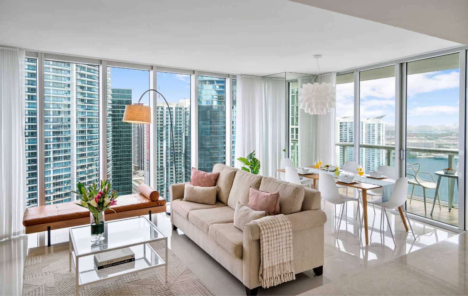 Open Plan Brickell Suite with Workspace
