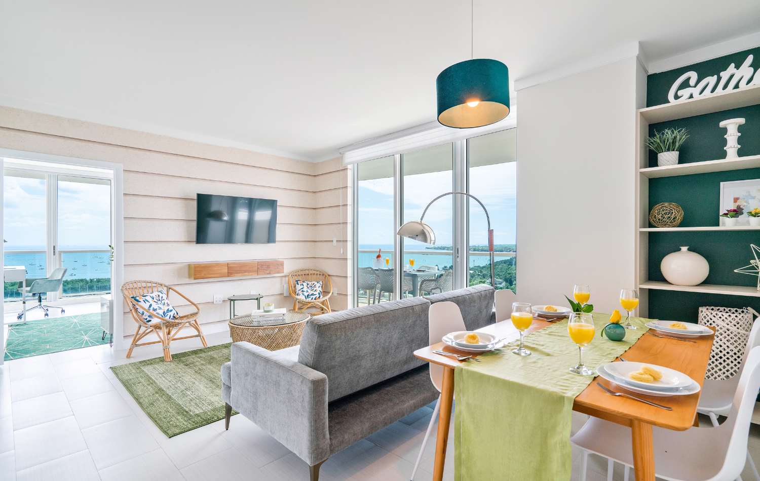 Chic Grove Apartment | Floor-to-Ceiling Glass