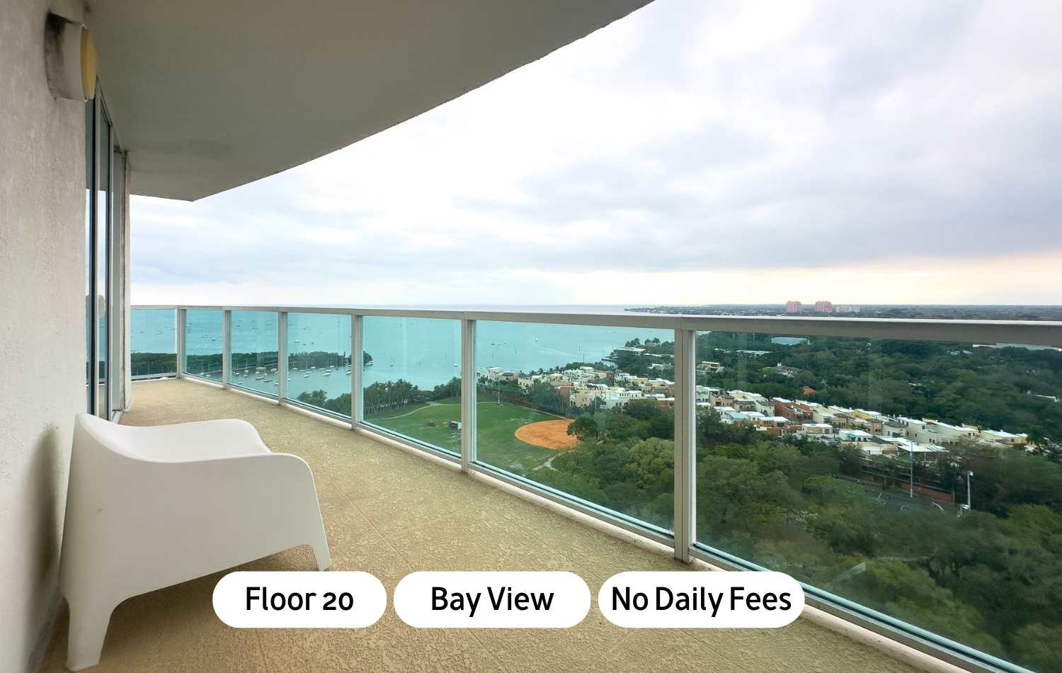 Balcony, Bright Bay View Residence | Coconut Grove