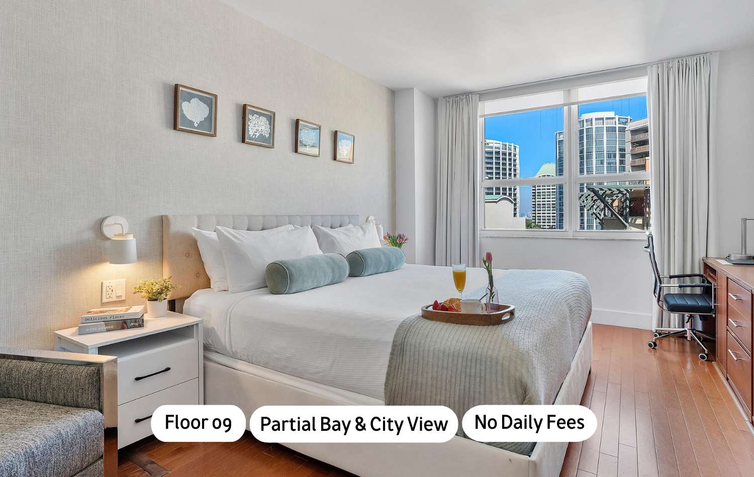 Bedroom, Modern Studio with Stunning Bay Views