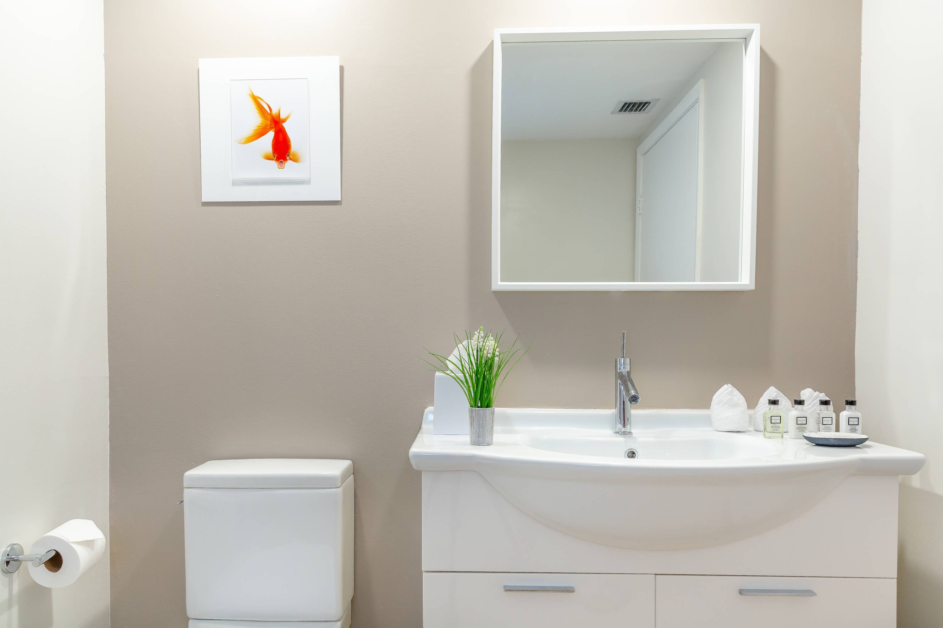 Bathroom 2, Stylish Brickell Residence | Walkable Luxury