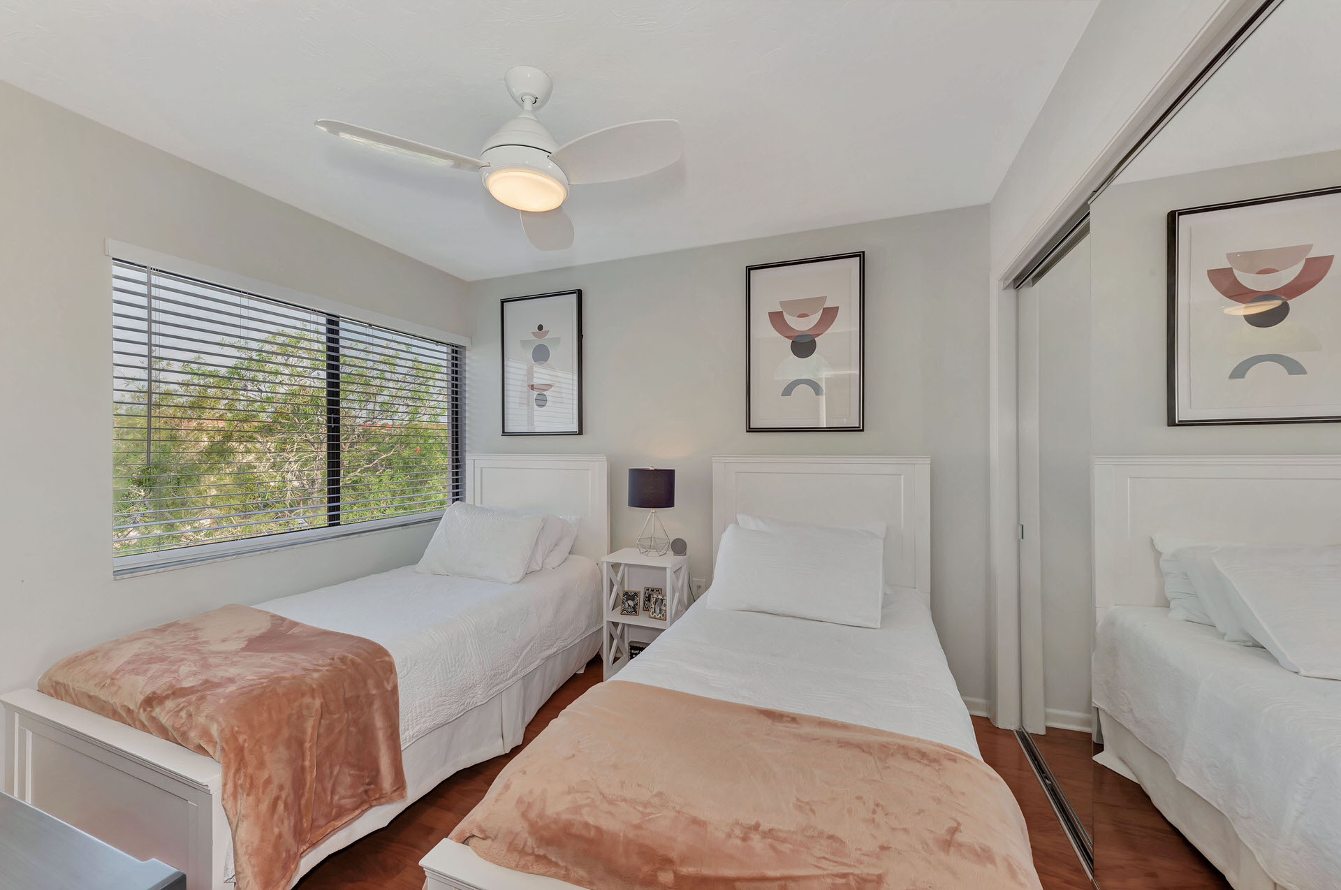 Guest Bedroom - 2 Twin Beds - Queen Sofa Sleeper in Living Room